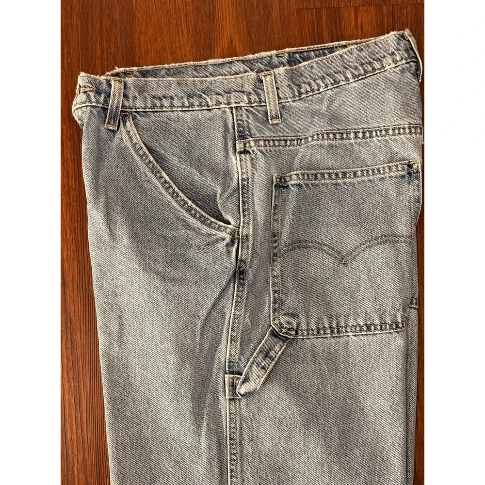 Vintage Levis L2 Carpenter Blue Denim Shorts Mens 30 Student 90S Grunge RARE!